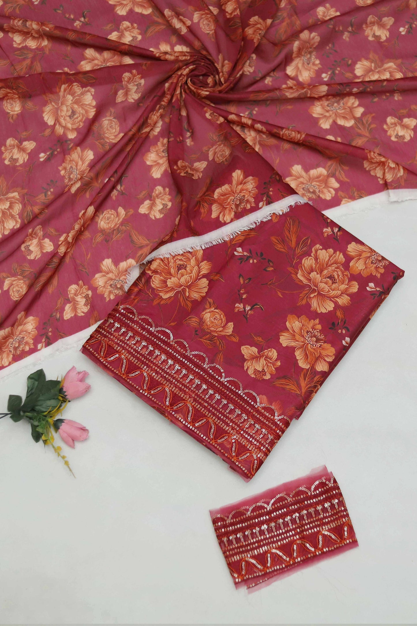 3-PC UNSITCHED PRINT LANWN EMBROIDERY | EID OFFER MARIA B