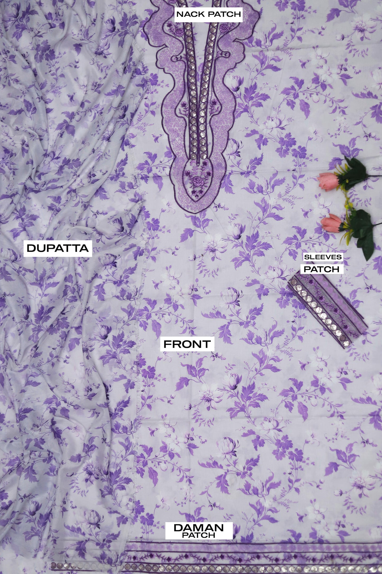 3PC PRINTED & EMBROIDERED LAWN SUIT WITH READY-TO-WEAR DUPATTA | EID OFFER ANEELAS