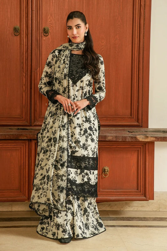 3 PIECE UNSITCHED LANWN EMBROIDERY | EID OFFER ANEELAS
