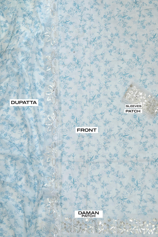 3PC PRINTED & EMBROIDERED LAWN SUIT WITH READY-TO-WEAR DUPATTA | EID OFFER MARIA B